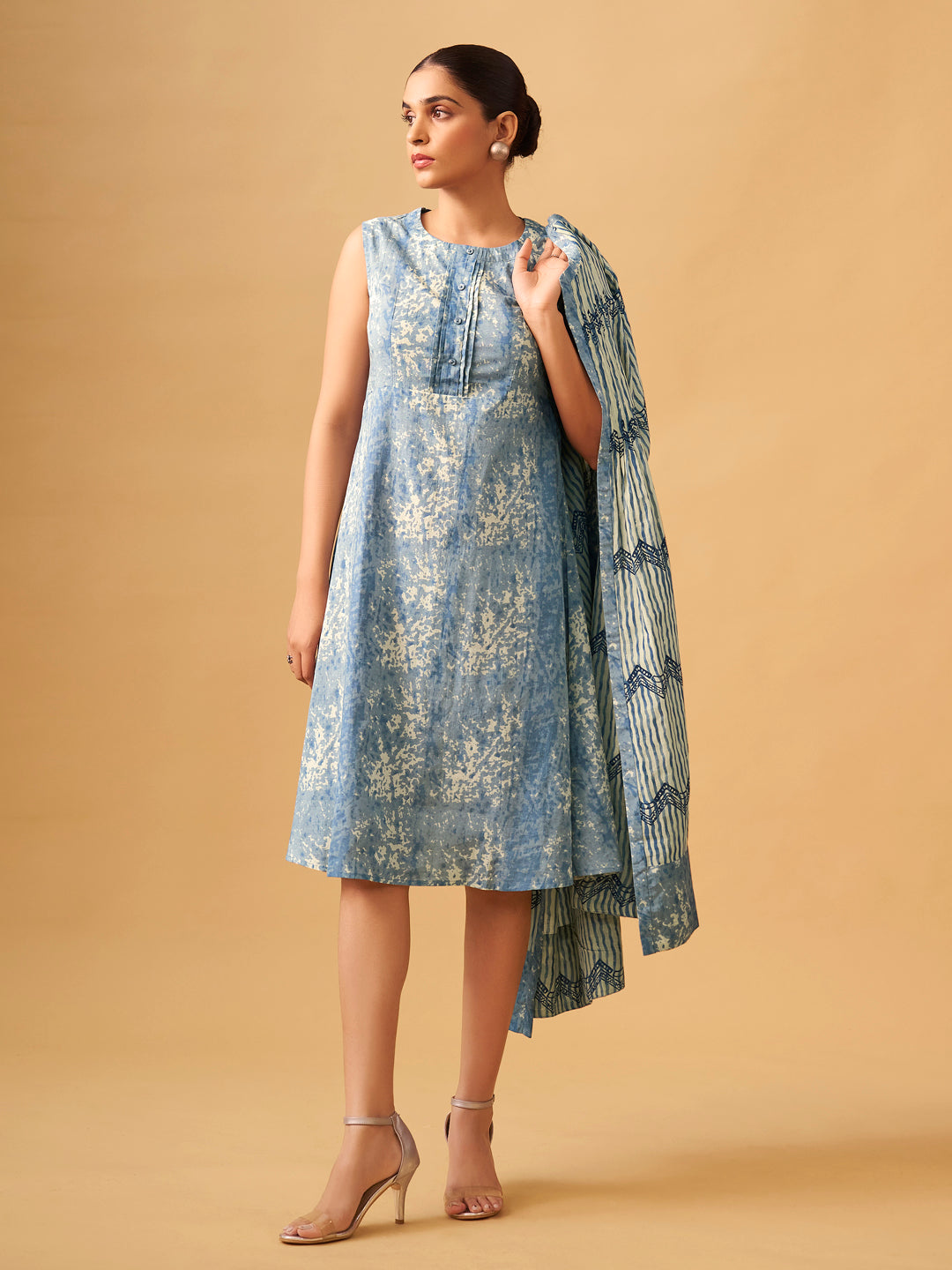 Chic Everyday Cotton Dress with Matching Jacket