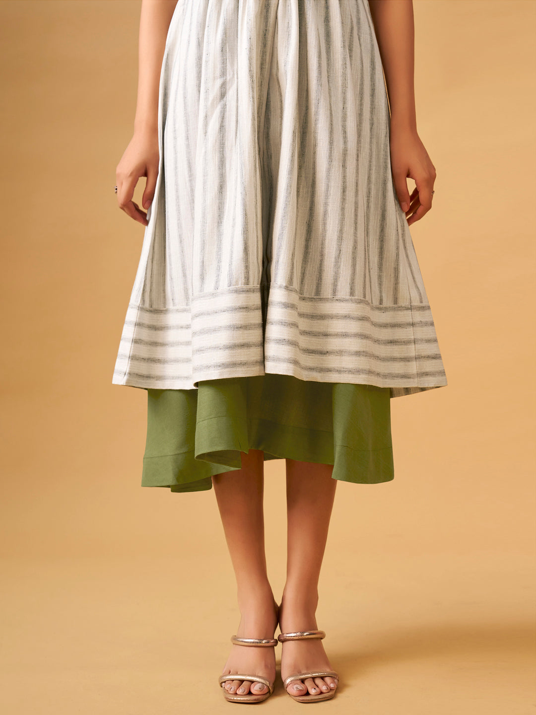 Effortless Cotton Linen Dress with Statement Jacket