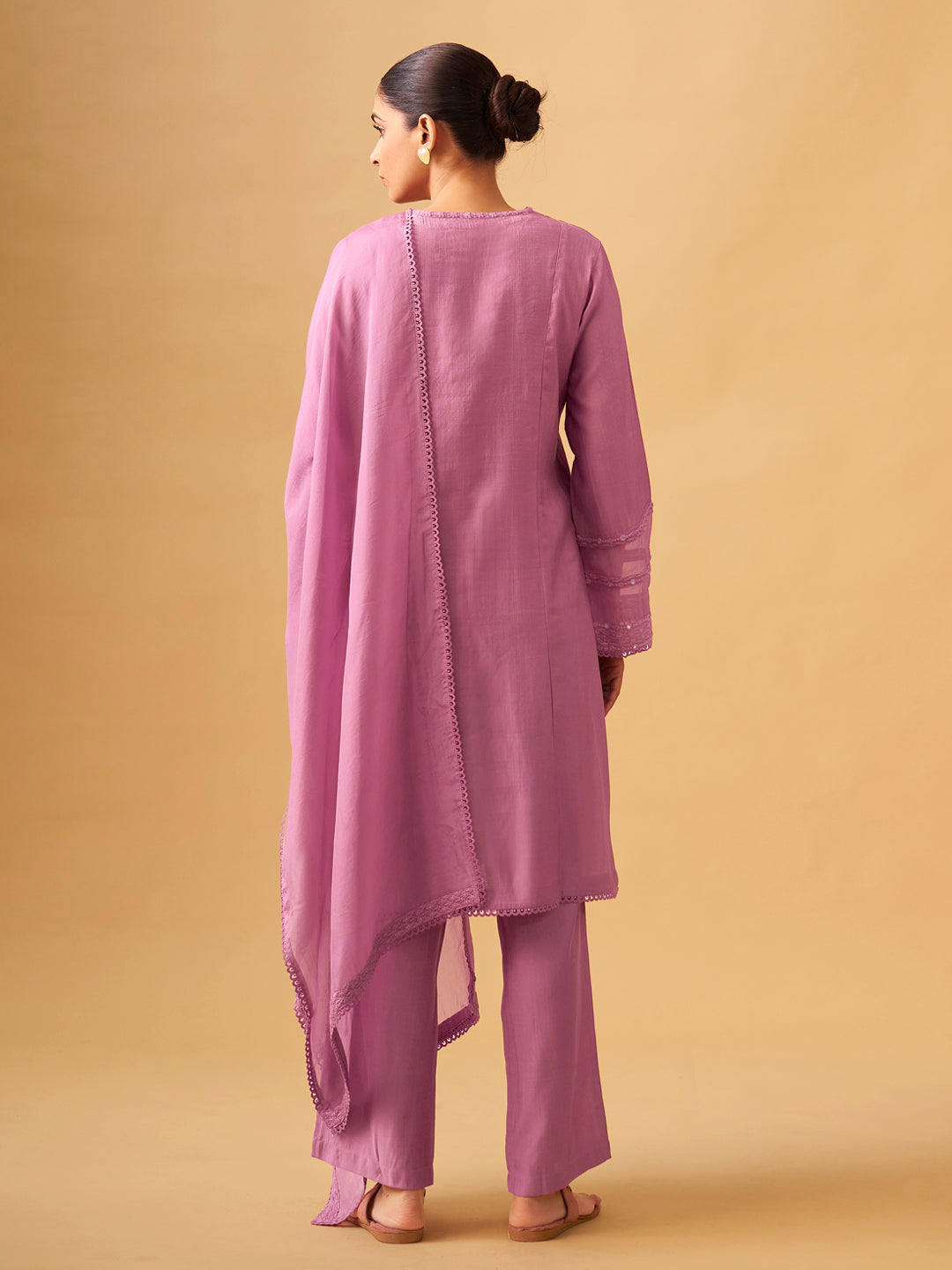 Modern Ethnic Viscose Blend Set with Sheer Dupatta
