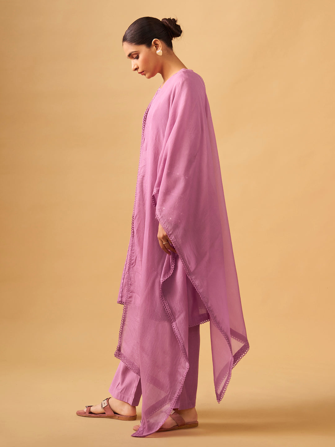Modern Ethnic Viscose Blend Set with Sheer Dupatta