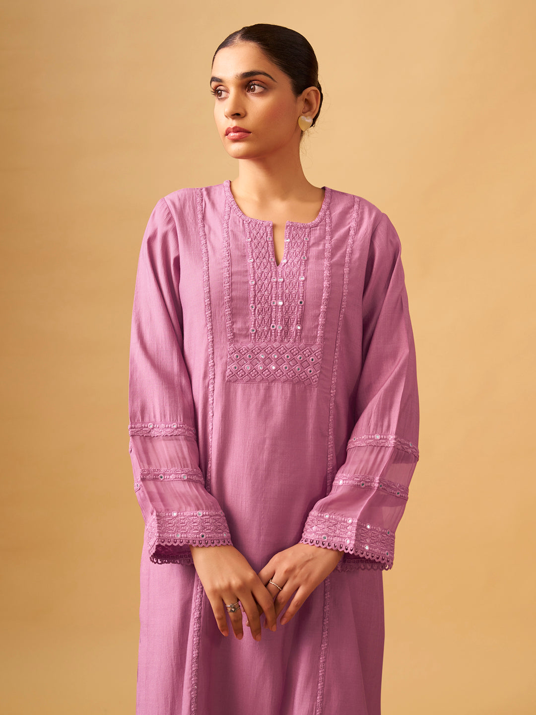 Modern Ethnic Viscose Blend Set with Sheer Dupatta