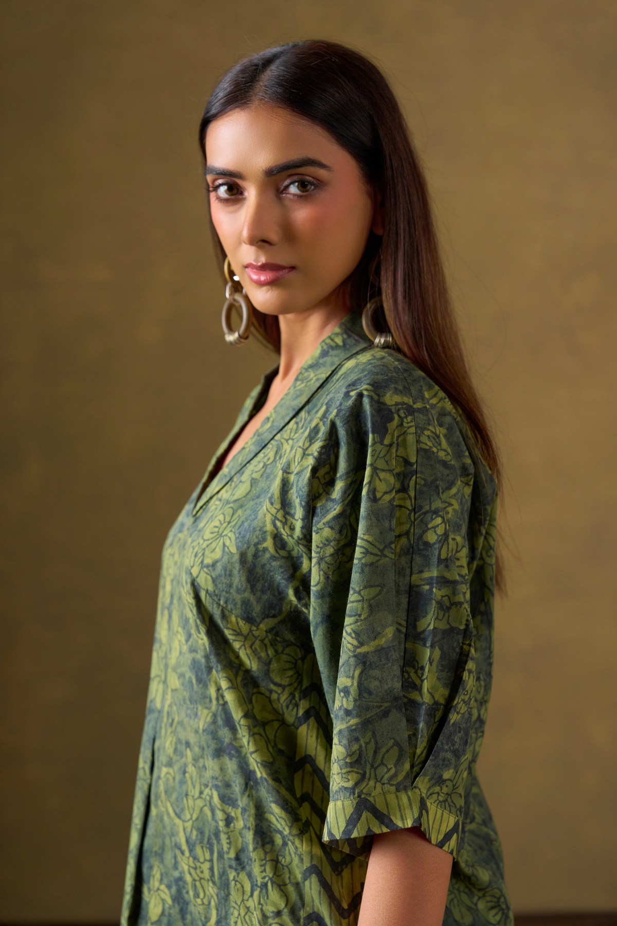 Wild Green Printed Kurta Set with Salwar