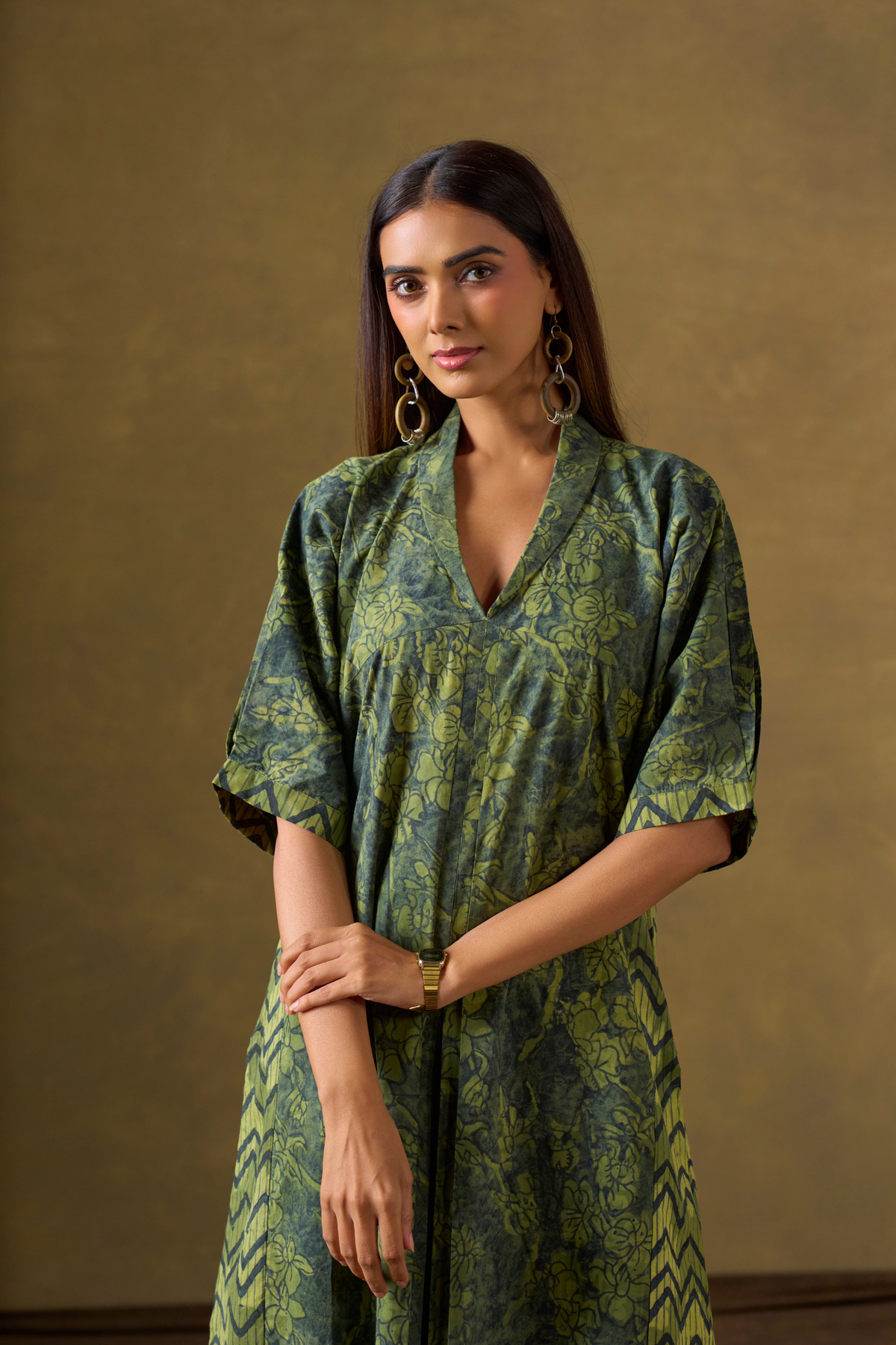 Wild Green Printed Kurta Set with Salwar