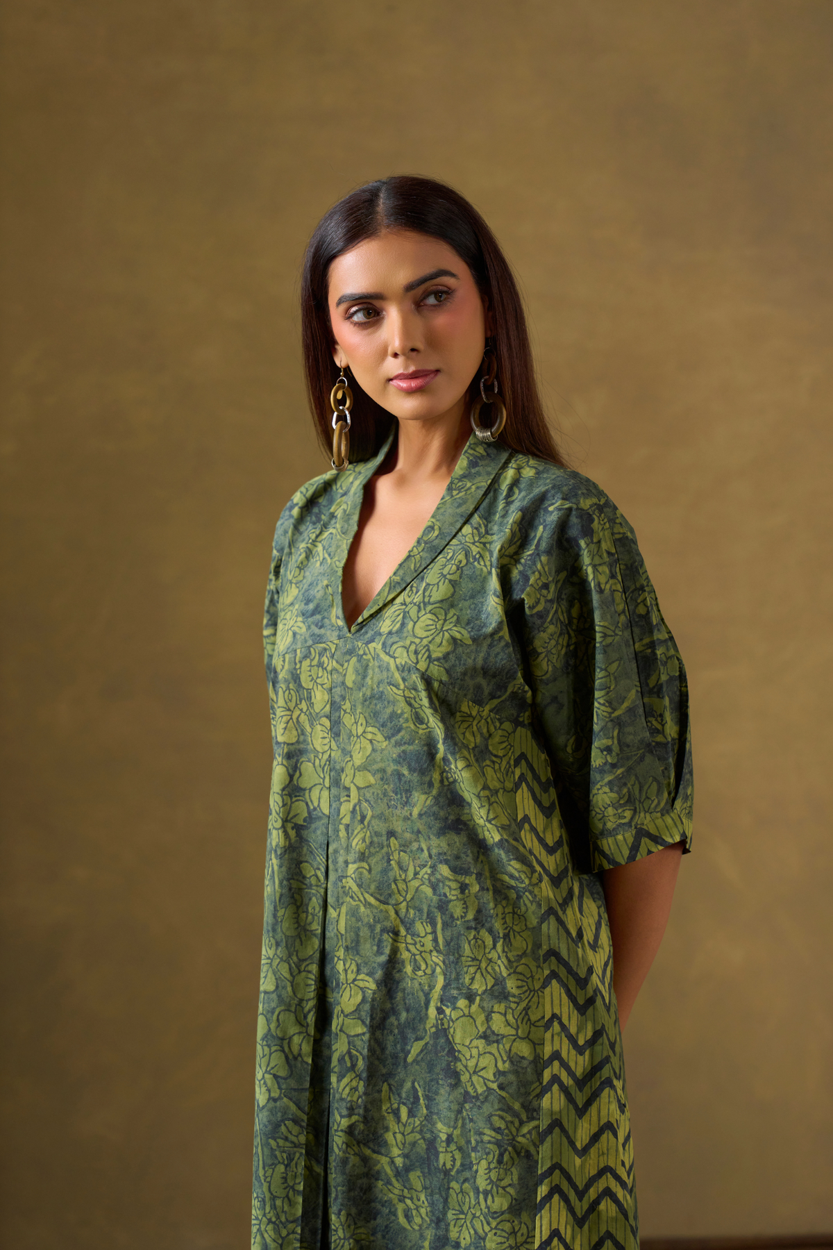 Wild Green Printed Kurta Set with Salwar