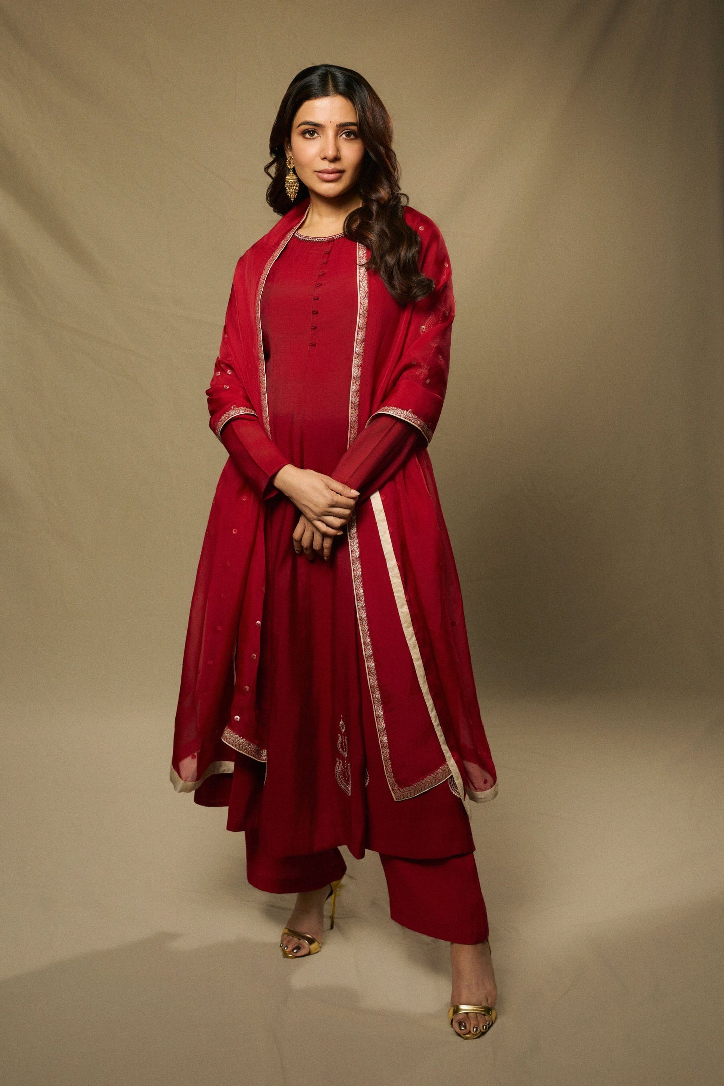 Gulnaar Anarkali Suit Set with Dupatta