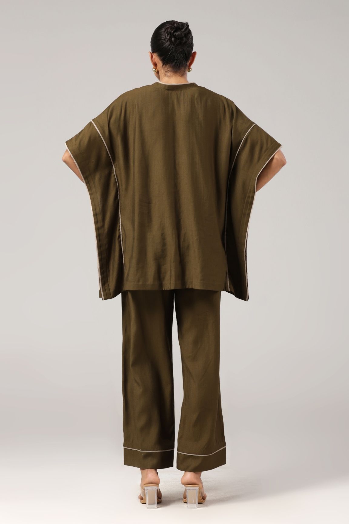 Olive Embroidered Co-ord Set