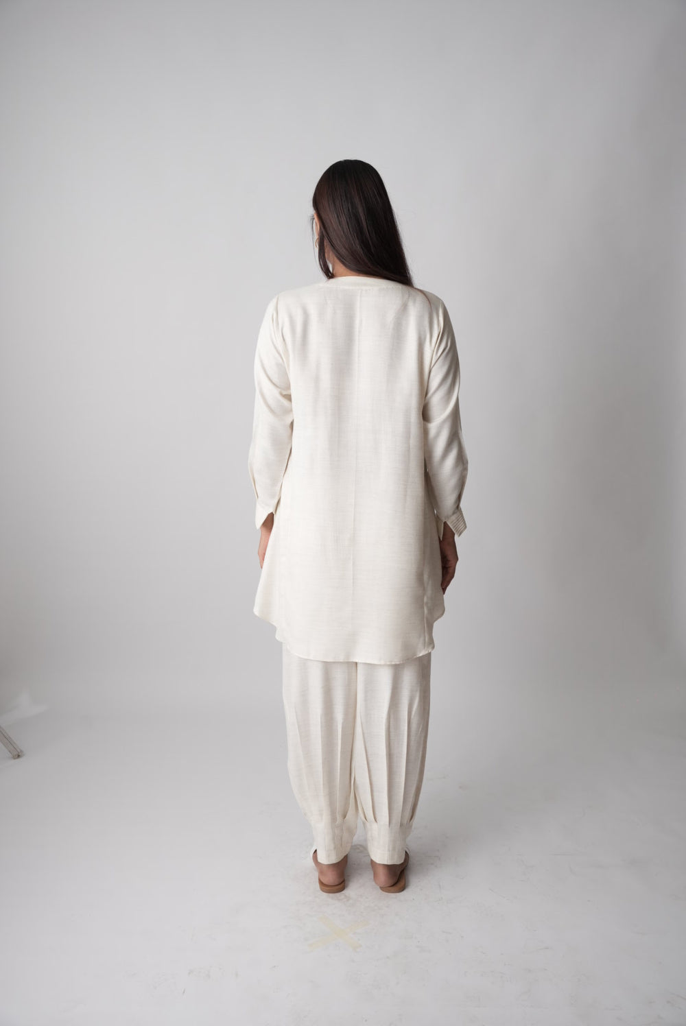 Off-White Pintuck Kurta Set