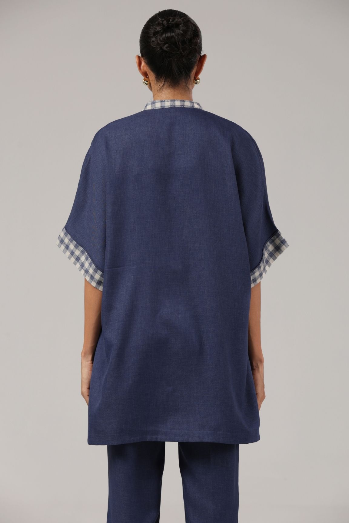 Indigo Embroidered Kurta Set