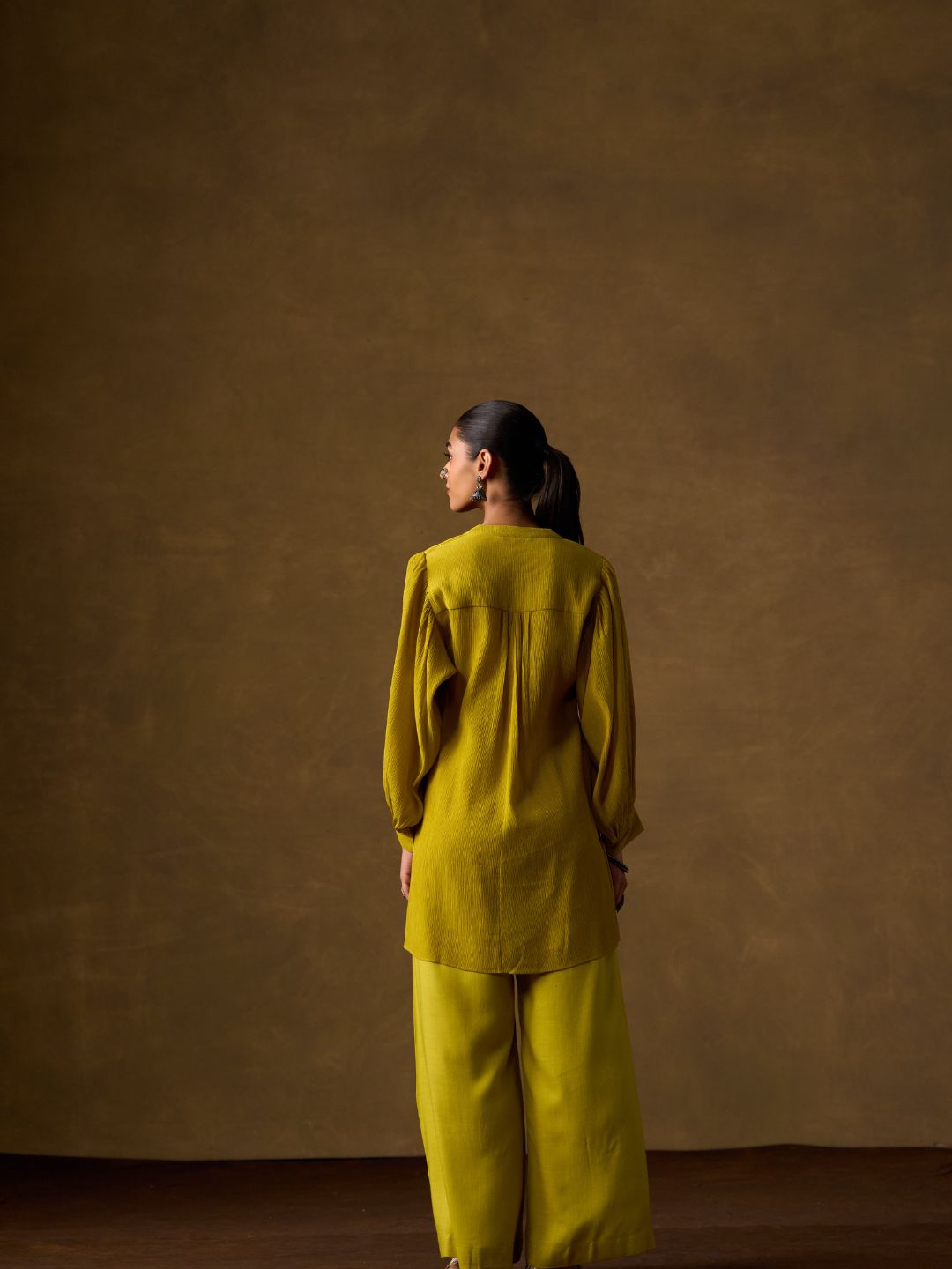 Citrine Pintuck Embroidered Co-ord Set