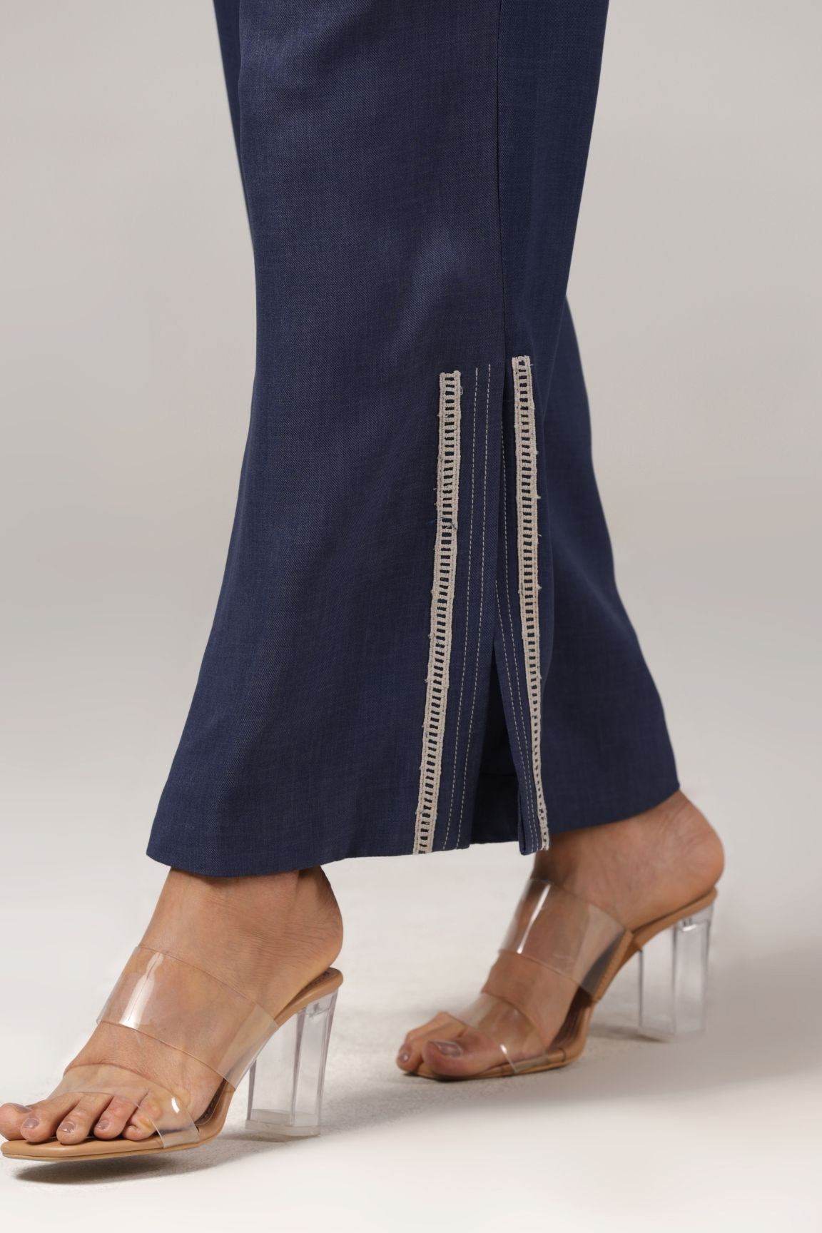 Navy Blue Embroidered Co-ord Set