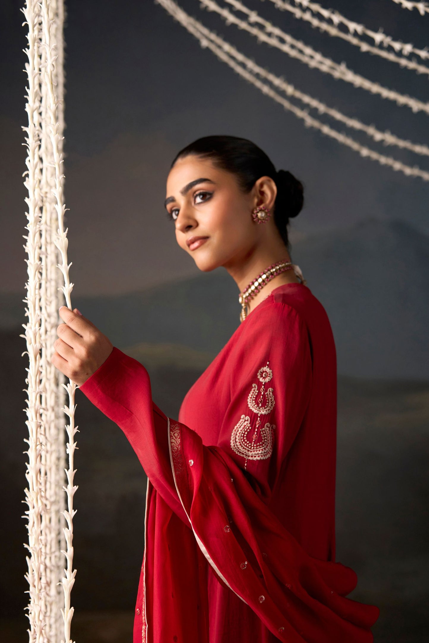 Gulnaar Anarkali Suit Set with Dupatta