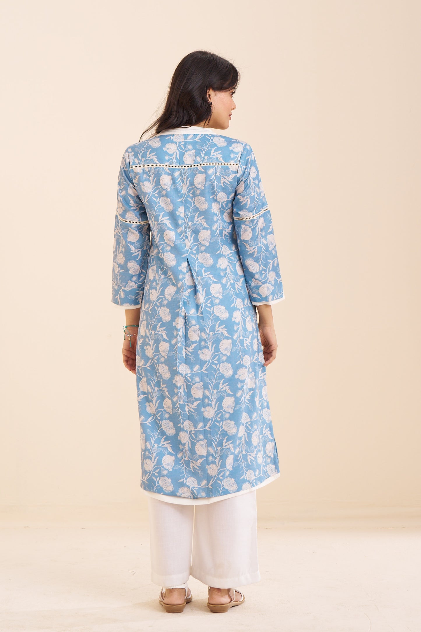Premium Linen Blend Printed Kurta – Stylish & Comfortable