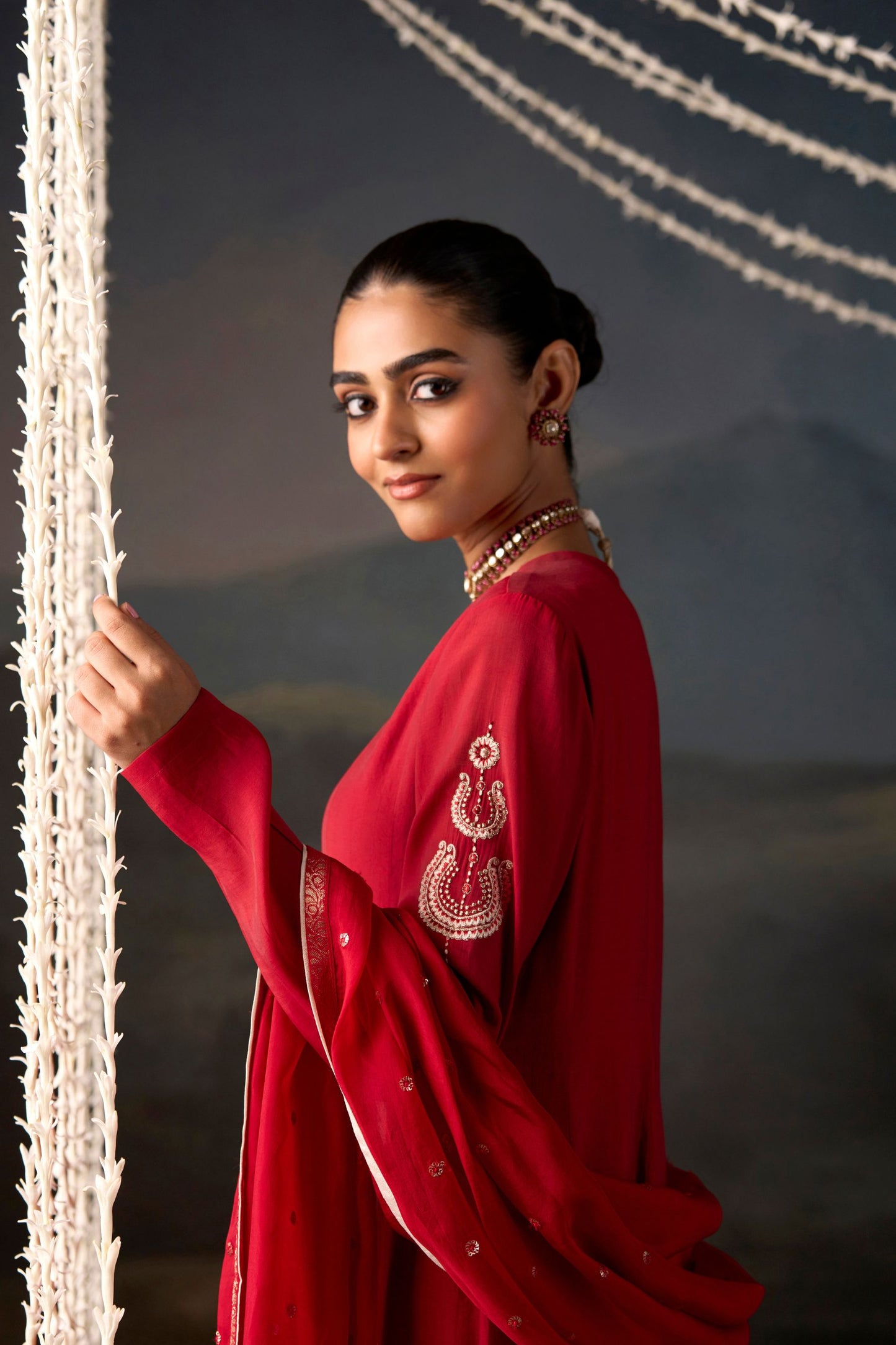 Gulnaar Anarkali Suit Set with Dupatta