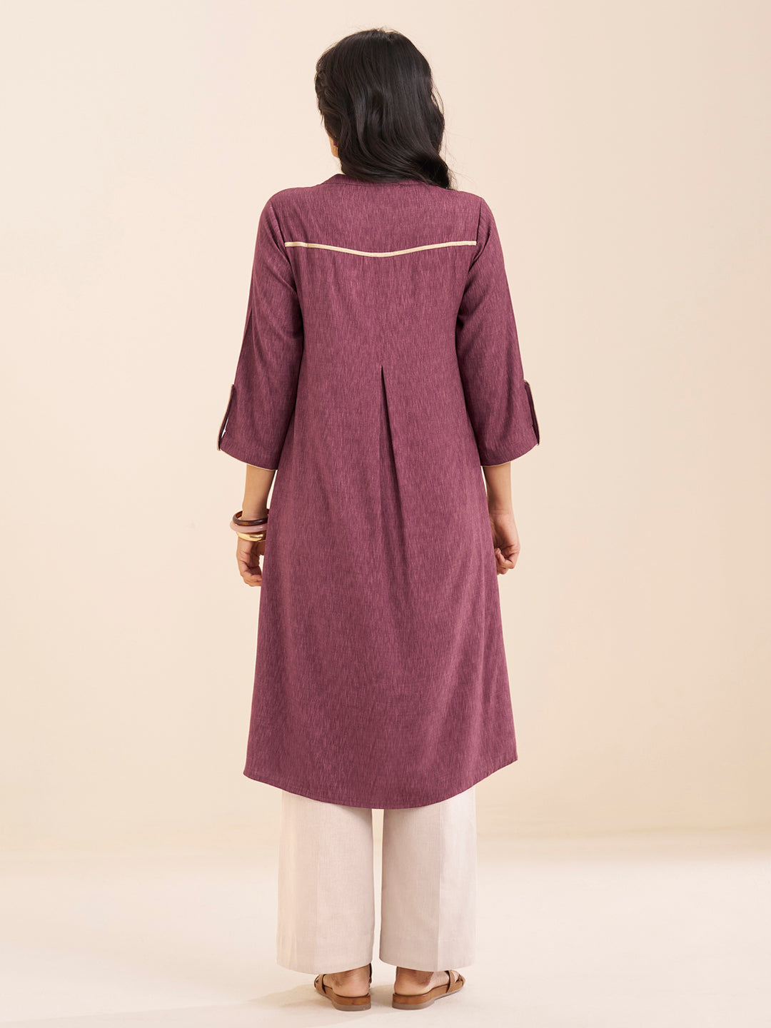 Premium Viscose Blend Ethnic Kurta with Subtle Embroidery