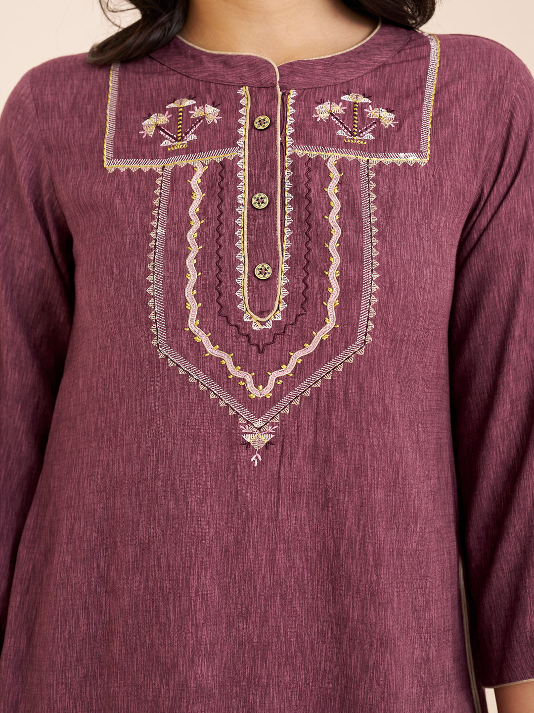 Premium Viscose Blend Ethnic Kurta with Subtle Embroidery