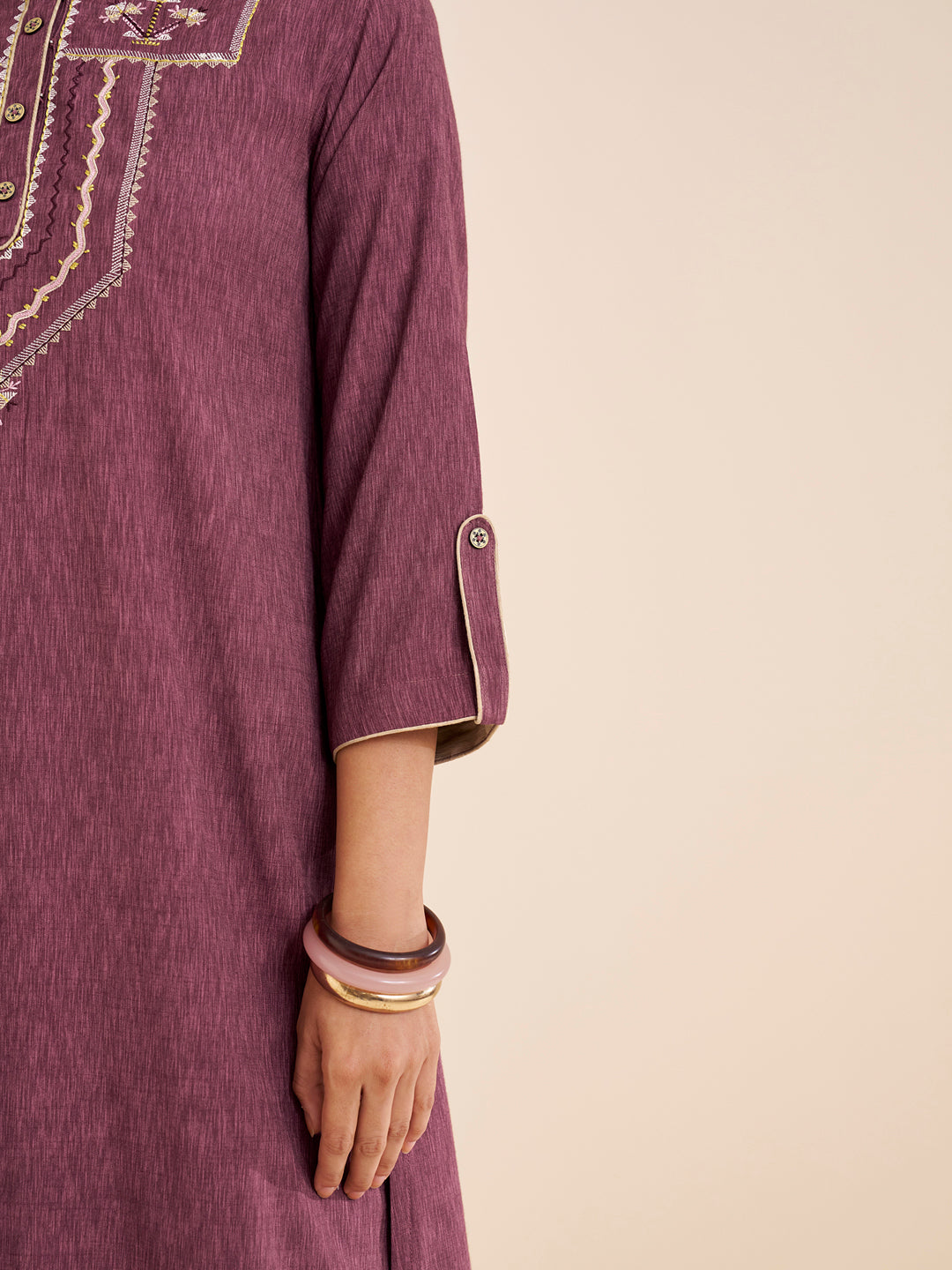 Premium Viscose Blend Ethnic Kurta with Subtle Embroidery